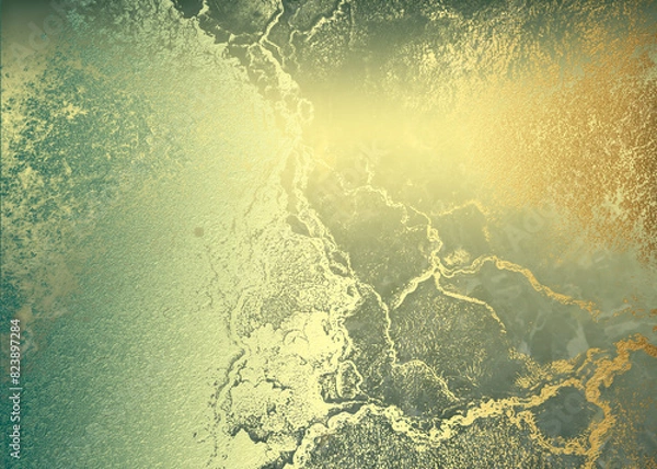 Obraz Golden Abstract  decorative paper texture  background  for  artwork  - Illustration