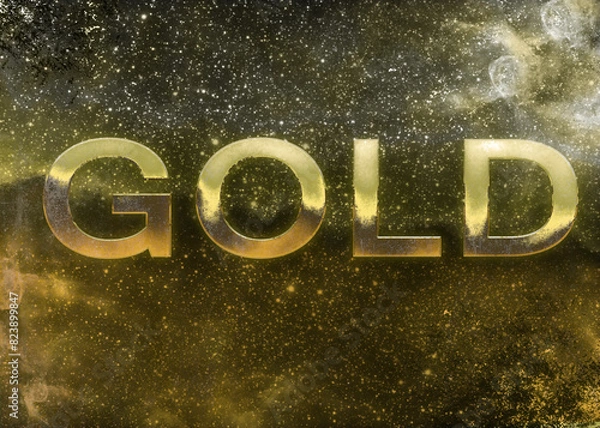 Obraz Golden Abstract  decorative paper texture  background  for  artwork  - Illustration