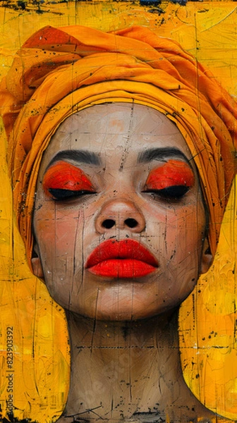 Fototapeta Modernist Herbal Medicine Woman, Elderly Beauty Art
