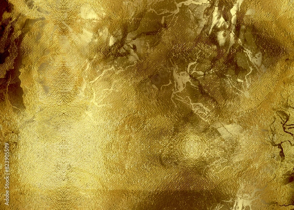 Obraz Golden Abstract  decorative paper texture  background  for  artwork  - Illustration