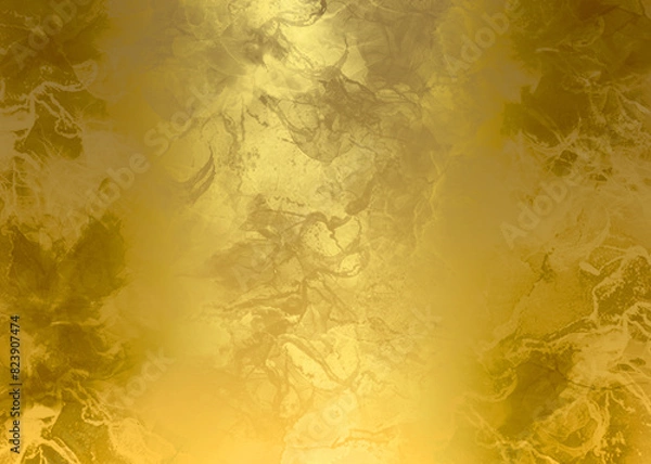 Obraz Golden Abstract  decorative paper texture  background  for  artwork  - Illustration