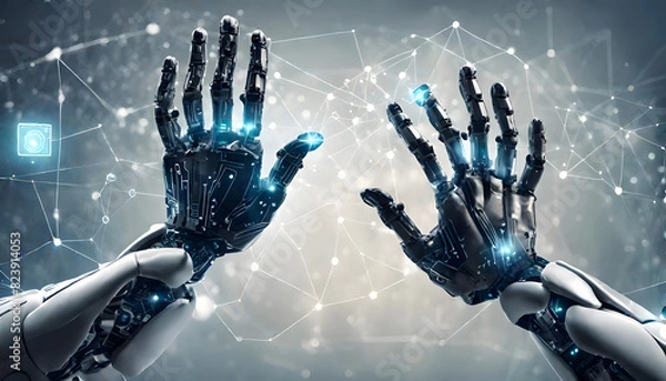 Obraz 3d render of a robot