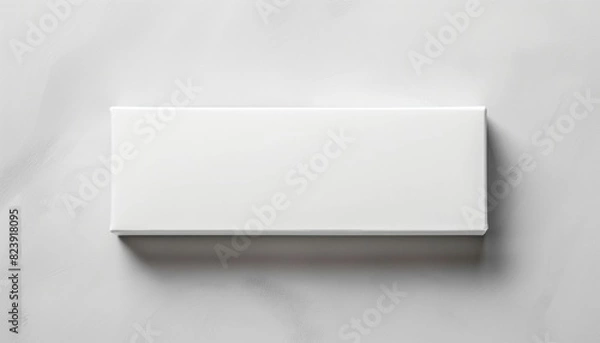 Fototapeta Minimalist white rectangular object on grey