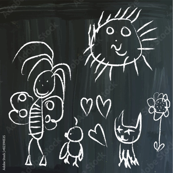 Fototapeta Message on a blackboard