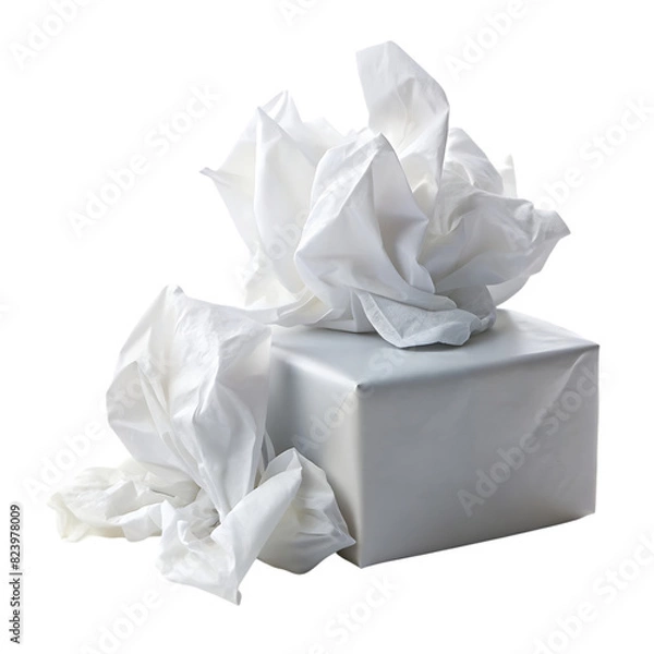 Fototapeta Tissue isolated on transparent background