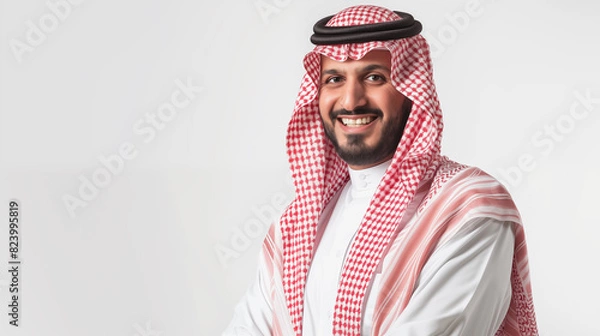 Obraz Saudi arab man isolated