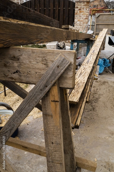 Fototapeta wooden planks processing