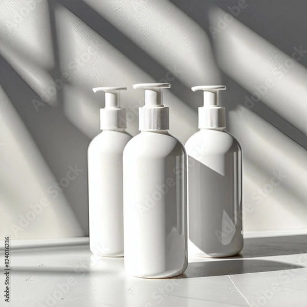 Fototapeta Mock-up, Cosmetic Container Design. Generative AI
