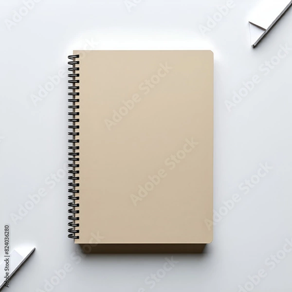 Fototapeta Mock-up, school supplies, note design. Generative AI