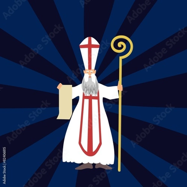 Fototapeta Saint Nicholas on radiant background