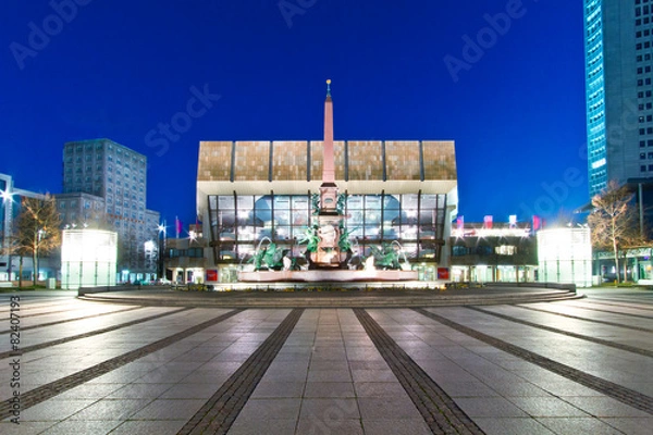 Obraz Leipzig Gewandhaus wieczorem