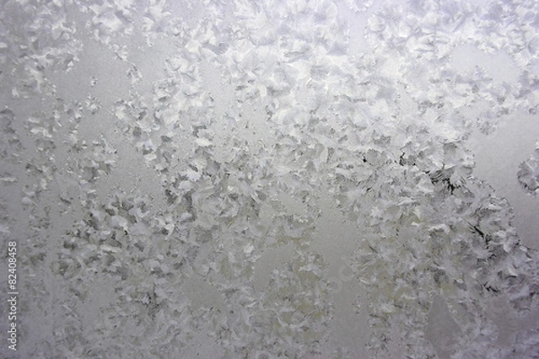 Fototapeta Abstract texture, pattern frost on the window