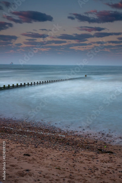 Fototapeta beach at sunset