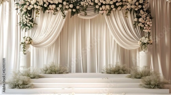Fototapeta backdrop 3D rendering of wedding