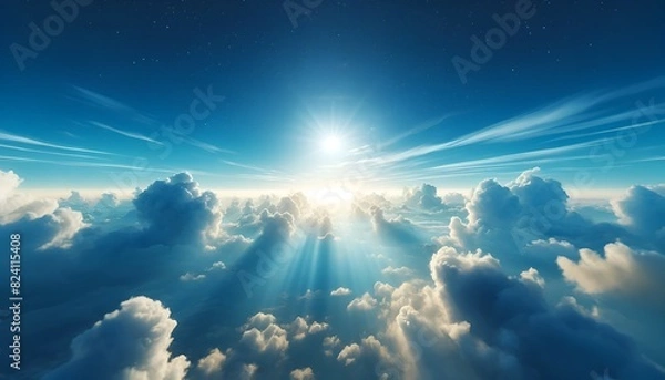 Fototapeta blue sky with clouds