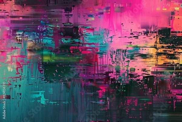 Obraz Abstract glitch texture