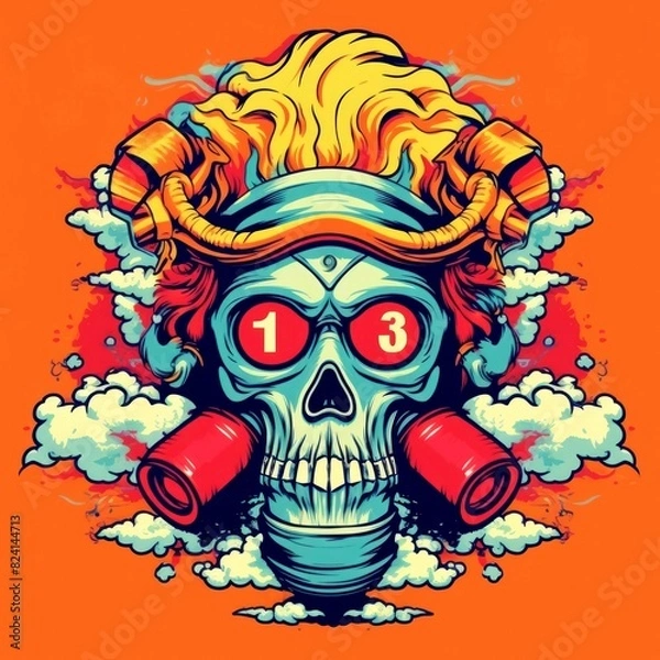 Fototapeta masker gas vector style