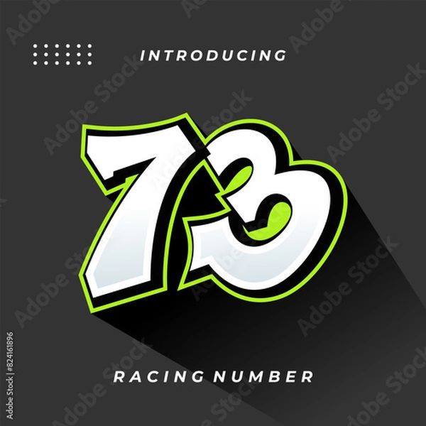 Fototapeta Premium Decal Racing Number Vector Template