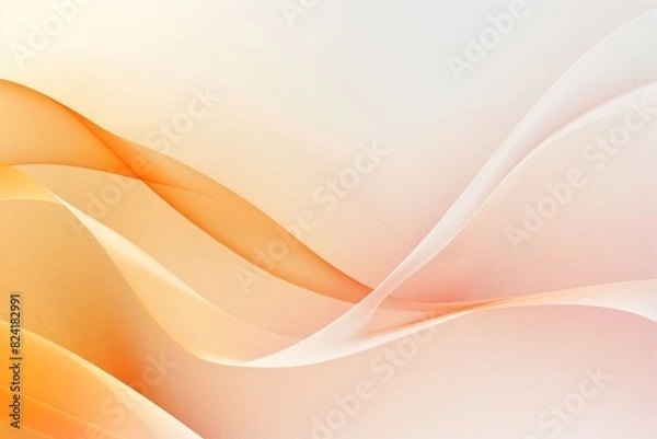 Fototapeta A white background with orange waves