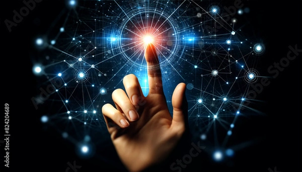 Fototapeta hand with light