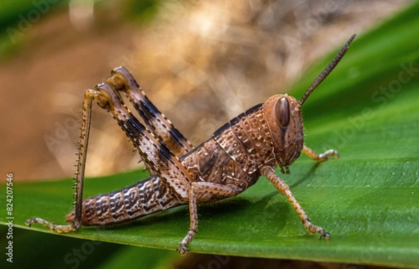 Obraz grasshopper on the leaf