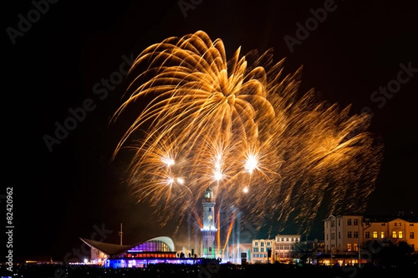Obraz Feuerwerk Warnemünde