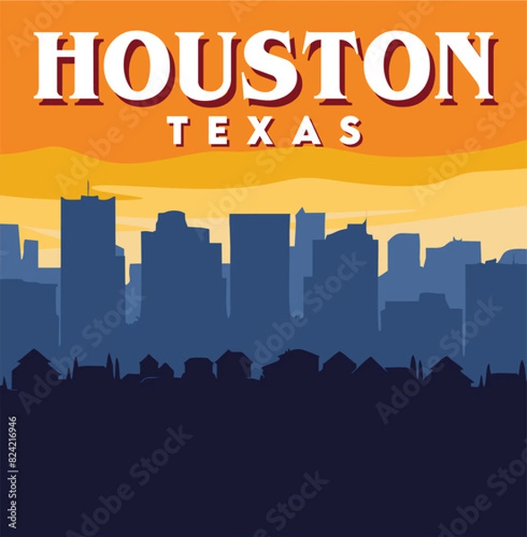 Fototapeta houston texas with beautiful views