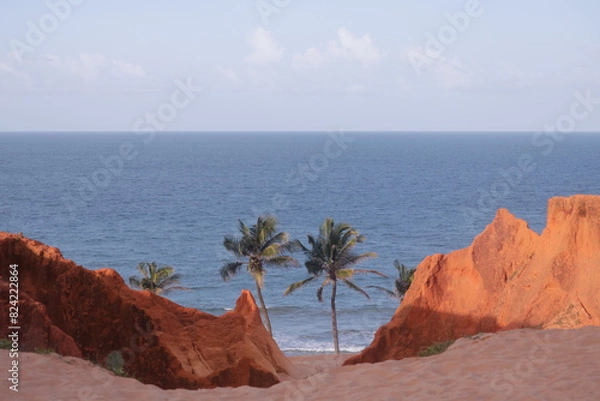 Obraz red rocks and blue sky