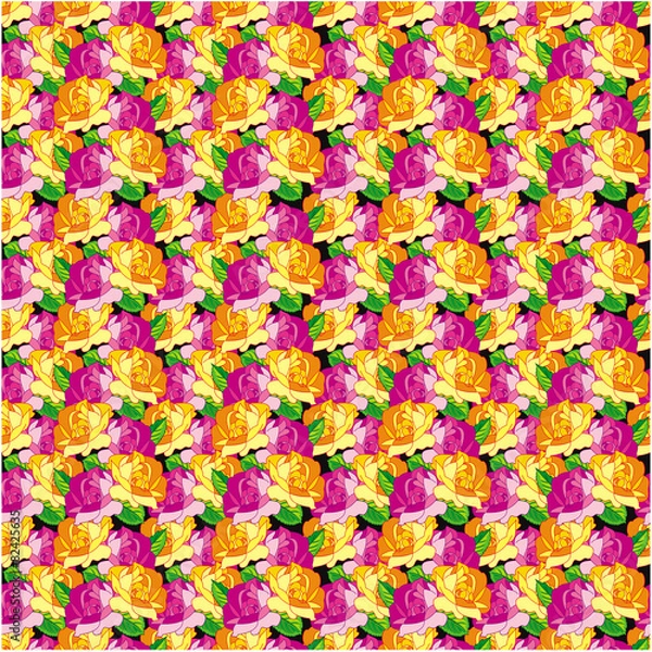 Fototapeta seamless pattern with roses