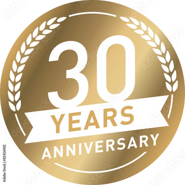 Fototapeta Button gold 10 Years
