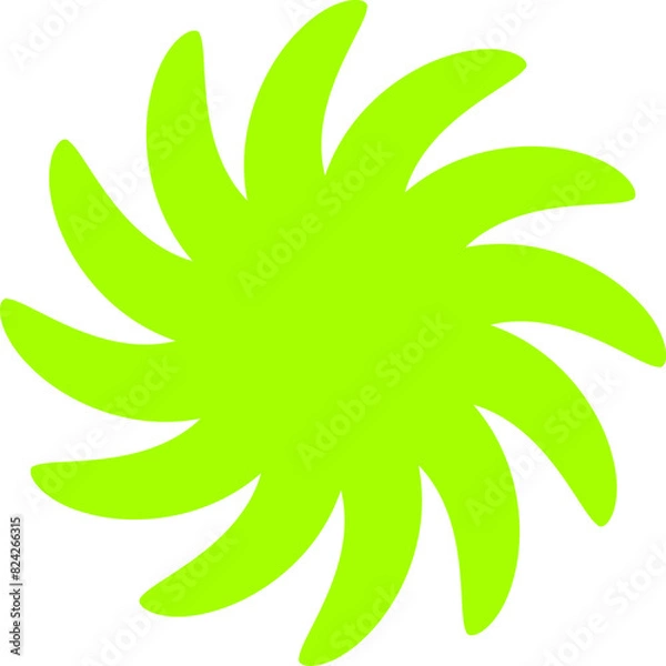 Fototapeta Acid Y2K groovy abstract symbol, geometric shape