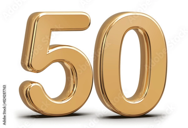 Obraz Golden 3d number 50