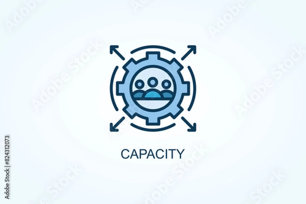 Fototapeta Capacity vector  or logo sign symbol illustration