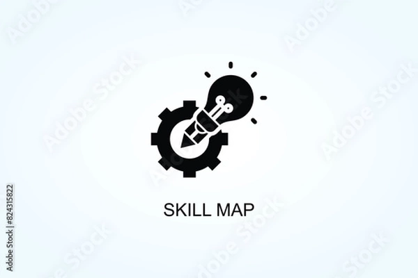 Fototapeta Skill Map Vector  Or Logo Sign Symbol Illustration
