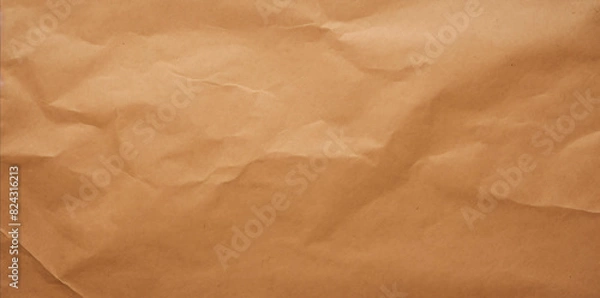 Obraz brown crumpled paper background texture