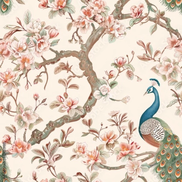 Fototapeta Beautiful seamless pattern