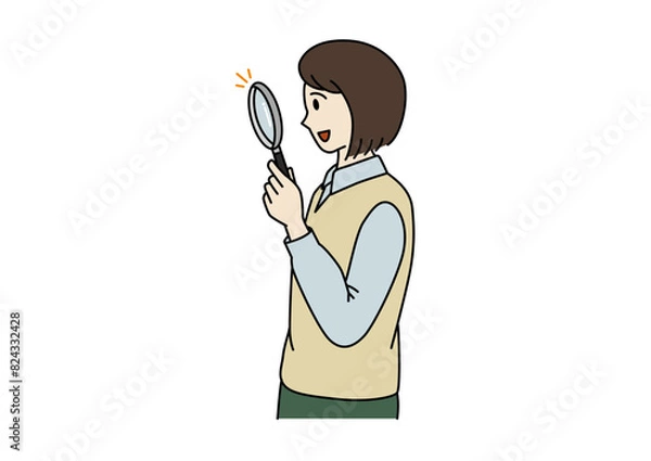 Obraz 虫眼鏡で発見