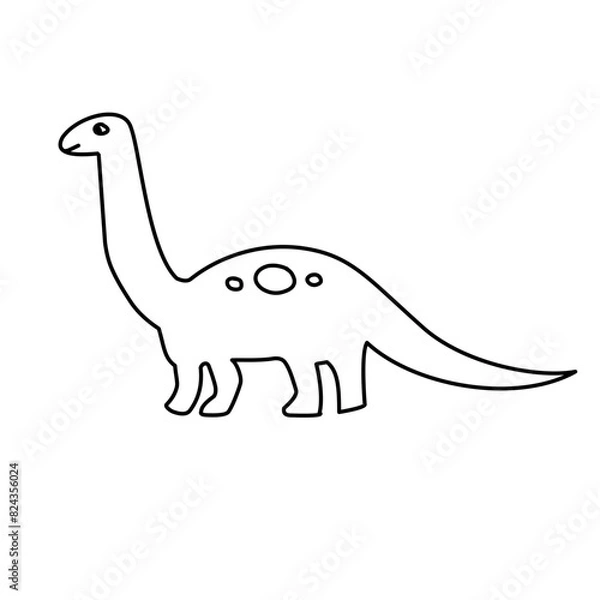 Obraz Dinosaurs thin line vector icon