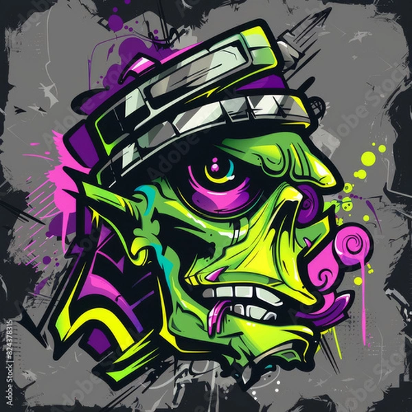 Fototapeta Logo in graffiti style