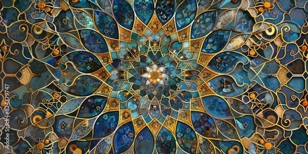 Fototapeta A tapestry of interwoven motifs unfolds before you, a masterful display of precision and artistry captured in HD detail.