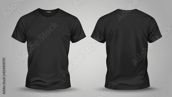 Fototapeta front and back t-shirt vector background illustration