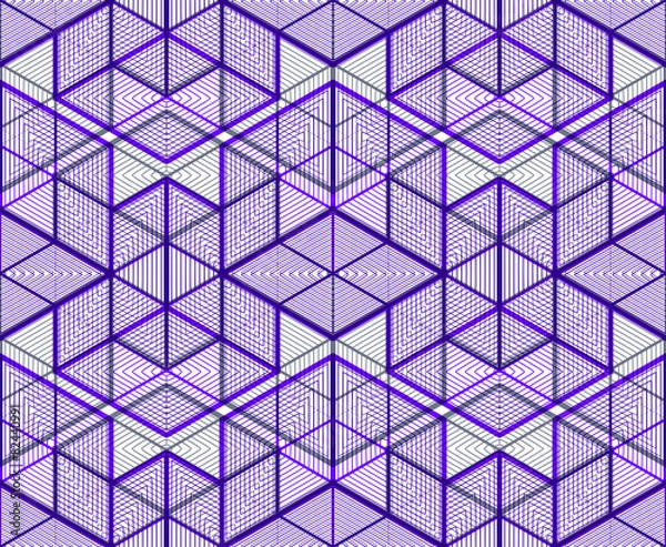 Fototapeta Illusive continuous colorful pattern, decorative abstract backgr