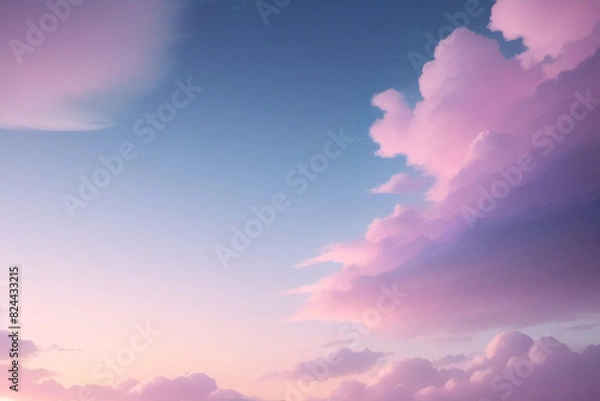 Fototapeta Unicorn colorful cloud background, rainbow pattern, glitter texture, pastel fantasy design, universe holographic style