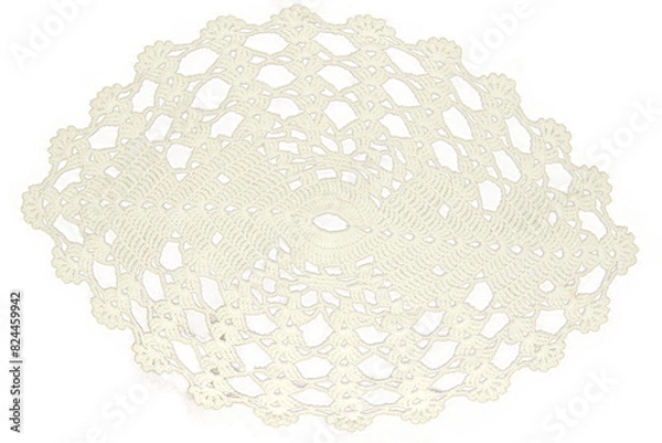 Obraz white lace doily isolated, png file
