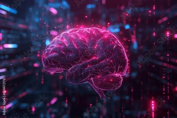 Obraz futuristic brain by generative ai