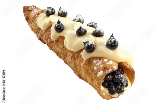 Fototapeta Realistic cannoli isolated on white background