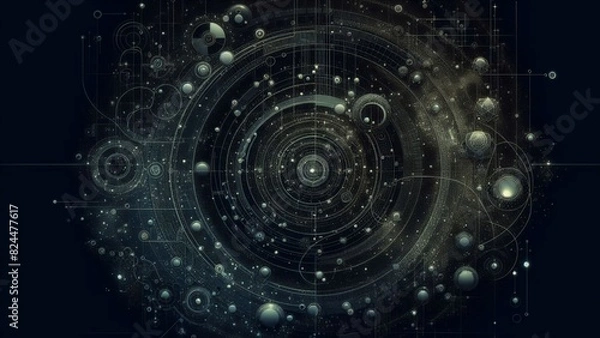 Fototapeta Dark wallpaper for space and fantastic view and so excited