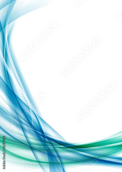 Obraz Blue swoosh line certificate abstract background