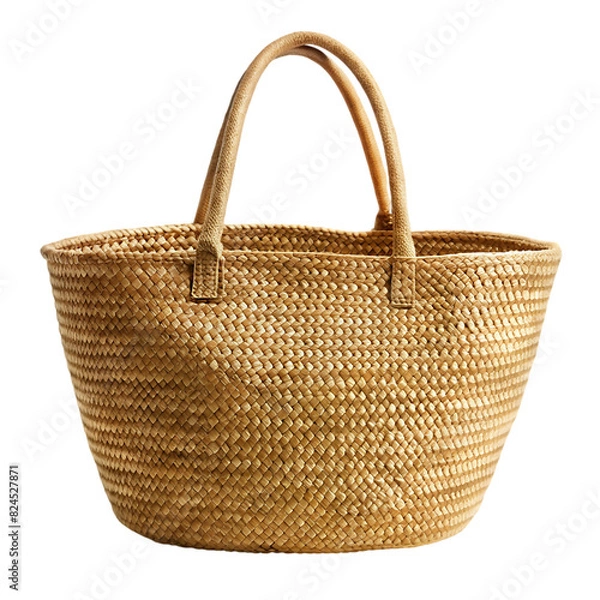 Obraz Wicker bag isolated on transparent background