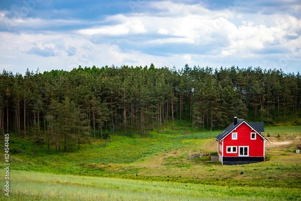 Fototapeta Czerwony dom